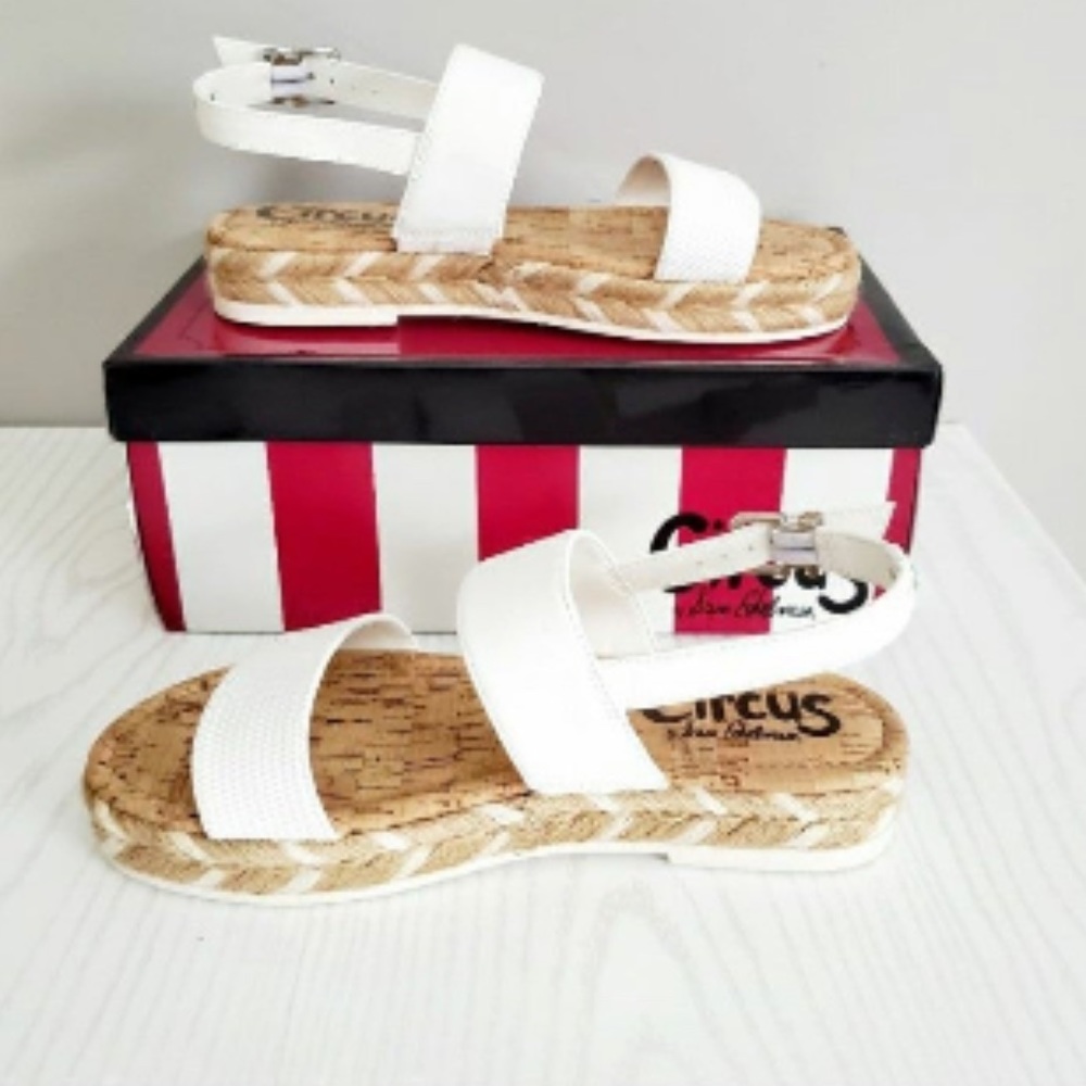 NIB Sam Edelman White Ani Sandals